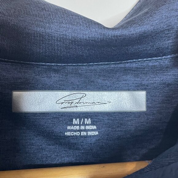 Greg Norman Blue Long Sleeve Active Shirt Top 1/4 Zip Men's SZ M Athletic Stretc - Picture 5 of 10